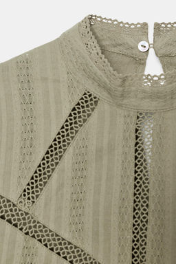 ROMANTIC LACE TRIM SHIRT - Zara фото 7