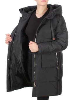 8966 BLACK Пальто зимнее женское CLOUD LAG CAT (200 гр. холлофайбер)
