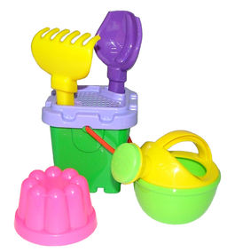 Набор для песка №169: ведро, сито, лейка, совок, грабельки, формочка (5129) Полесье