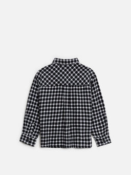 ACOOLA / Сорочка верхняя детская для мальчиков Pablu черно-белая клетка  фото 2