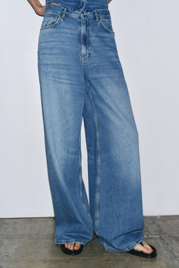 ZW COLLECTION HIGH-WAIST PALAZZO JEANS - Zara фото 10