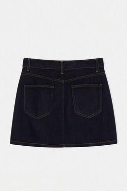 Bej Vintage Y?kama Yuksek Bel Denim Sort Etek TWOSS26SR00110 - Trendyolmilla фото 6