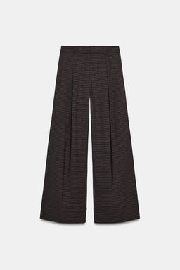 ZW COLLECTION CHECKED DARTED TROUSERS - Zara фото 4