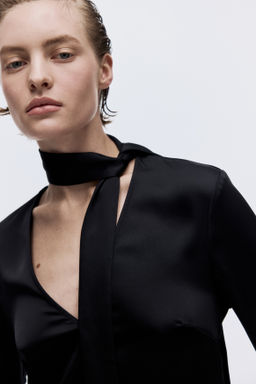 Vestido de sat?n con fular - H&m фото 6
