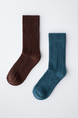 2-PACK OF LONG RIBBED SOCKS - Zara фото 4