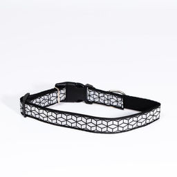 Ошейник со светоотражающим орнаментом, 55 х 2,5 см, чёрный - Пижон фото 2