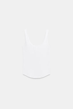 CAMISETA TIRANTES ALGOD?N / Blanco - Zara фото 6