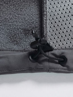 Парка женская софтшелл виндстоппер удлинённая с капюшоном черного цвета 9614_1Ch