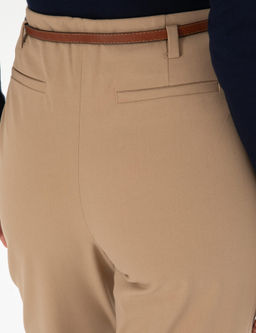 Bej Carrot Fit Kuma_ Pantolon