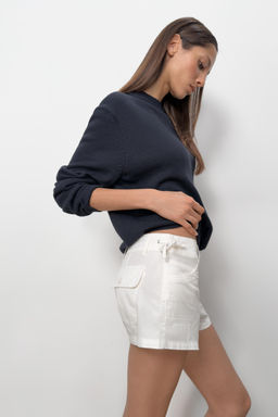 SHORTS BOLSILLOS CORDONES / Blanco - Zara фото 6