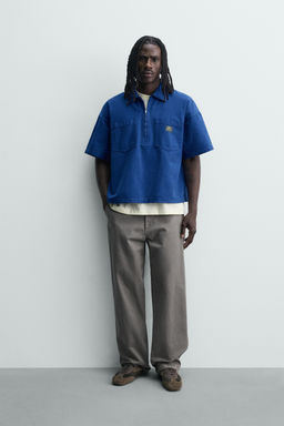 POLO BOXY FIT LAVADO / Azul?n