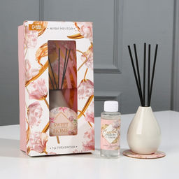 Ваза и диффузор Живи мечтой, аромат цветочный, набор