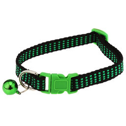 Пэт тойс (Pet toys) Ошейник универсальный Штрих 1х31см, пластмассовая застежка, с бубенчиком, полиэстер, на картоне, цвета микс (Китай)