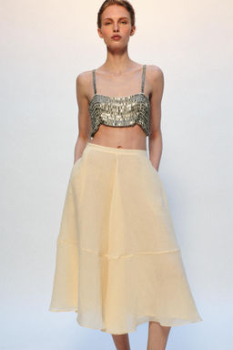 FALDA CAPA ZW COLLECTION / Mantequilla