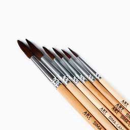 Кисть для рисования набор 6 шт. белка № 1,2,3,4,5,6 «Мона Лиза»