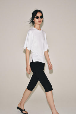 CAMISETA ENTALLADA SUPIMA® / Blanco - Zara фото 2
