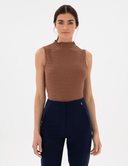 Kahverengi Slim Fit _rme Bluz