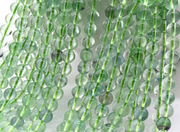 Бусины из флюорита зеленого шарик 6мм, 40см, 68 бусин Радуга камня