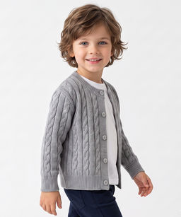 Кардиган для мальчика 33-26355 серый - Mini maxi фото 2