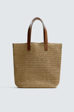 BOLSO SHOPPER TRENZADO / Blanco Crudo - Zara фото 3