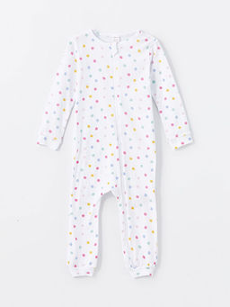 Bisiklet Yaka ?i?ekli K?z Bebek Tulum