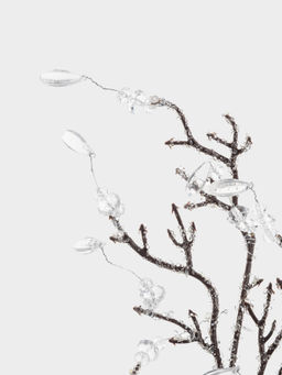 Ветка декоративная, 65 см, акрил/пластик, серебристая, Белые кристаллы, Interior silver - Anna lafarg фото 3