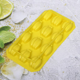 Цена за 5 шт. Форма для льда силиконовая "Бананы" 21*11см, цвета микс