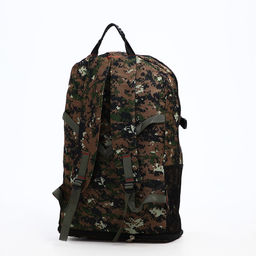 Рюкзак туристический на молнии, с увеличением, 6 наружных карманов, цвет зелёный/коричневый - Simaland фото 2