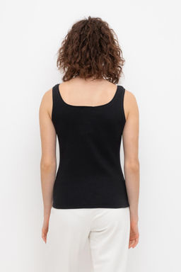 Майка Very Neat ЕВТ 3060/24 из трикотажа в рубчик черный  фото 4