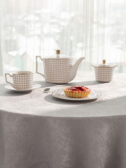 Чайная пара 220 мл бежевый фарфор - Denastia фото 5