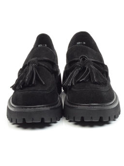 03-5929-1 BLACK Лоферы женские (натуральная замша) - No name фото 12