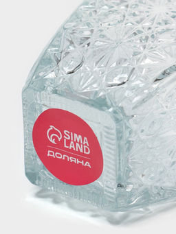 Банка для сыпучих Доляна «Парфе. Узор», 170 мл, 6.6×12.6 см, с пробковой крышкой, стекло, прозрачная