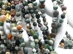 Бусины из агата индийского галтовка 5*6мм, 40см, 65 бусин Радуга камня