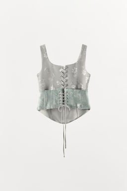 TOP CORS? COMBINADO JACQUARD / Azul pastel - Zara фото 6