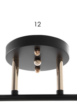 Люстра 12229/2, 2хE27, 60 Вт, чёрный/золото