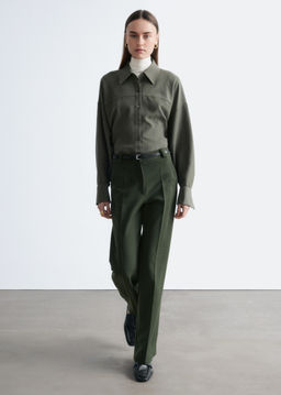 Pantalones rectos con pliegues marcados - H&m фото 8