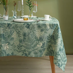 Скатерть Доляна Лесная прохлада 146х180 см, 50% хлопок, 50% п/э, рогожка 158 г/м2