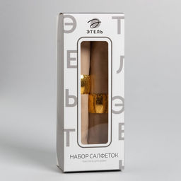 Набор салфеток с декоративными кольцами Beige pleasure, 40×40 см - 2 шт., 100% хлопок, саржа 190 г/м²