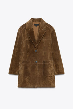 100% LEATHER LONG JACKET