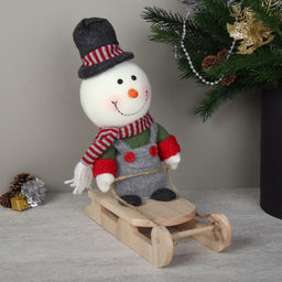 Новогоднее украшение на санях 33*22 см / HZ004 /уп 48/ - Галеонтрейд фото 4