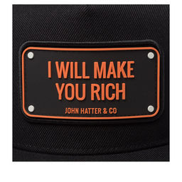 Бейсболка JOHN HATTER арт. R4-1006-U00 I Will Make You Rich (черный)  фото 4