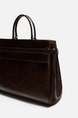 LEATHER HANDBAG - Zara фото 3
