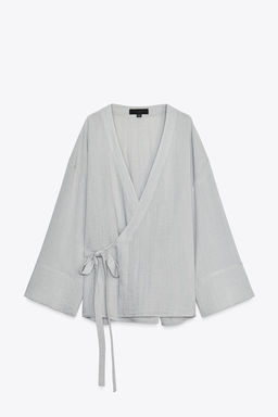 SIDE TIE KIMONO - Zara фото 8