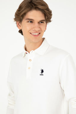 Мужской базовый свитшот цвета экрю - U.s. polo assn фото 2