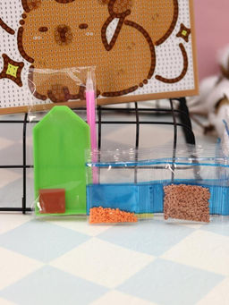 Алмазная мозаика на подрамнике Draw Me! Two capybaras, (20*20 см)