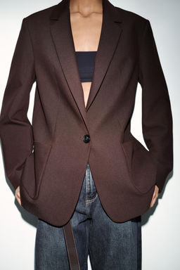 BLAZER RECTA HOMBRERAS / Marr?n claro - Zara фото 3