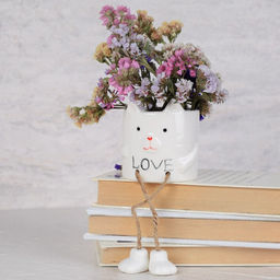 Кашпо 7,7х8 см Кошка / WN17 /уп 8/96/ висячие ножки - Галеонтрейд фото 3