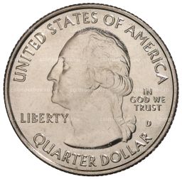 25 центов 2019 года D США Национальные парки №46 Национальный исторический парк Лоуэлл
