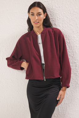 TRENDYOLMILLA Siyah Oversize Kase Bomber Ceket Mont TWOAW25MO00053  фото 2