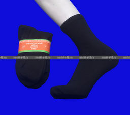 Цена за 10 пар. Носки мужские МС-20 Белорусский хлопок чёрные 25 - Белорусские фото 22